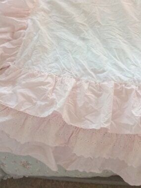 Simply Shabby Chic Pink Ruffled Crib Skirt